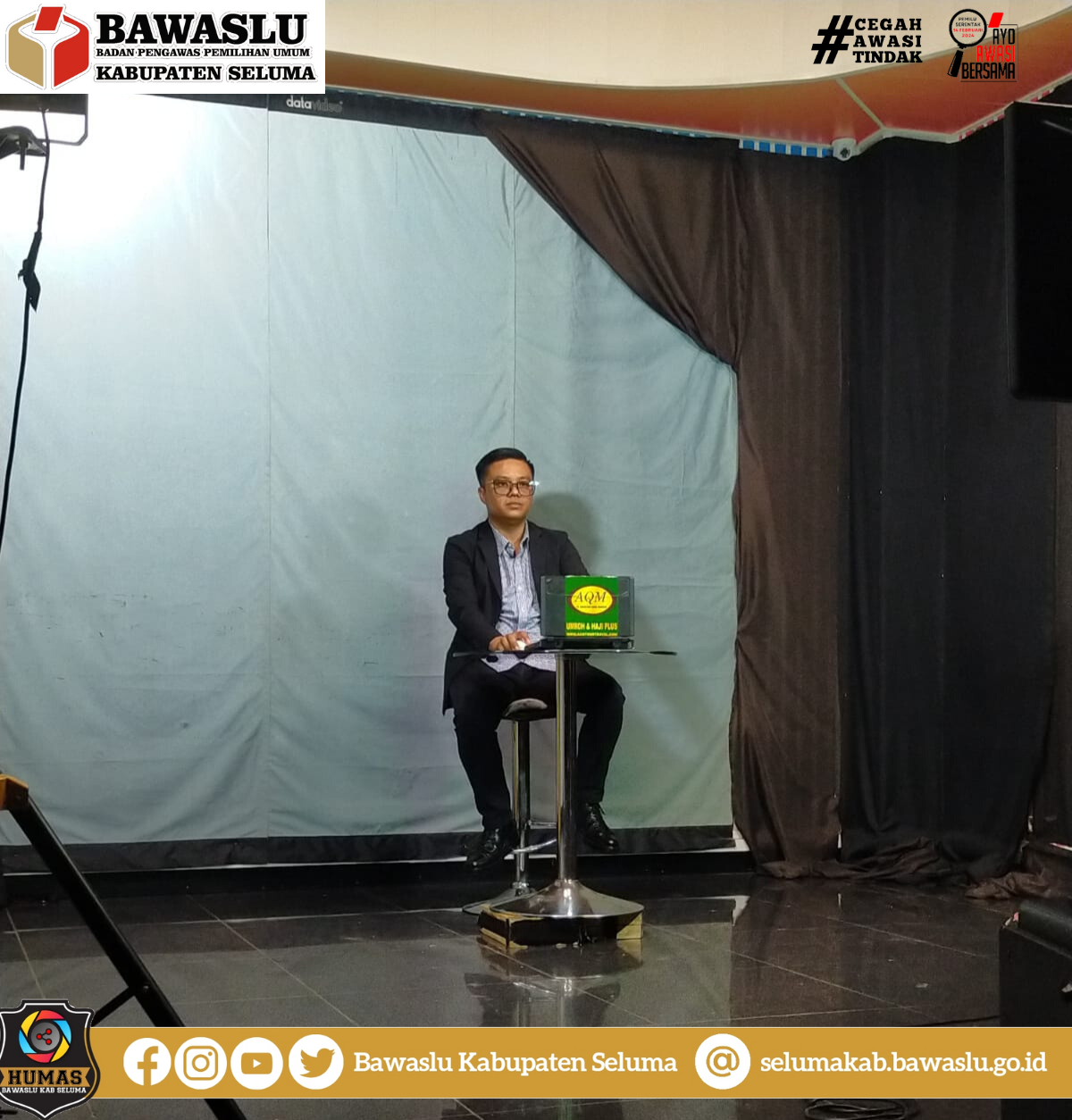 Ketua Bawaslu Kabupaten Seluma Menjadi Presenter Istimewa Program Berita di BETV