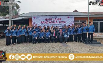 Memperingati Hari Lahir Pancasila Tahun 2024, Bawaslu Provinsi Bengkulu Gelar Upacara Bersama