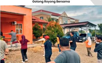 Semangat Pagi, Bawaslu Kabupaten Seluma Gelar Senam dan Gotong Royong Bersama