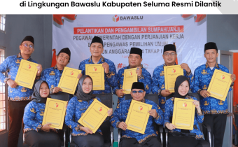 10 Pegawai Pemerintah dengan Perjanjian Kerja (PPPK) di Lingkungan Bawaslu Kabupaten Seluma Resmi Dilantik